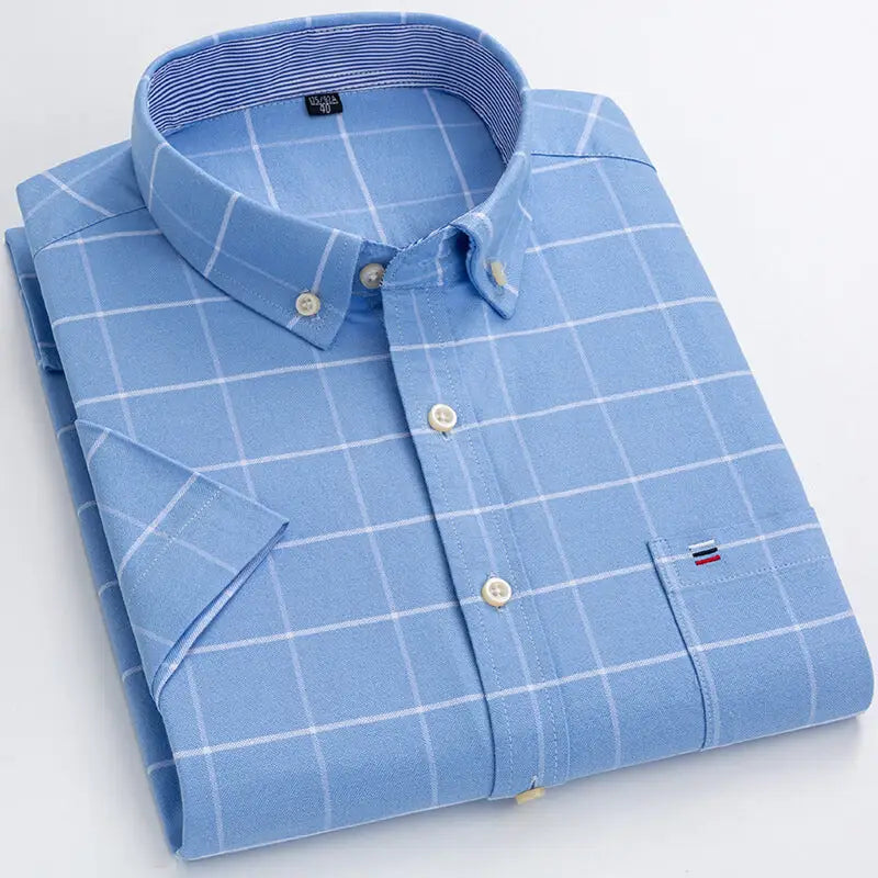 2023 Men's Casual Slim-Fit Short Sleeve Shirt