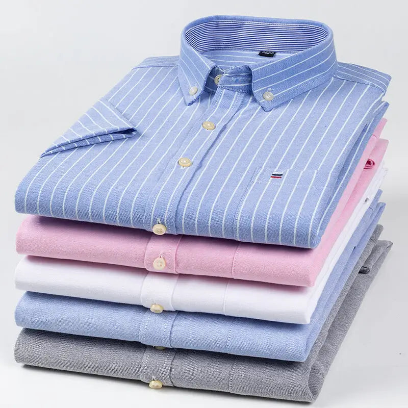2023 Men's Casual Slim-Fit Short Sleeve Shirt