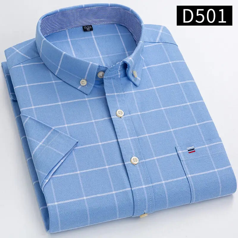 2023 Men's Casual Slim-Fit Short Sleeve Shirt