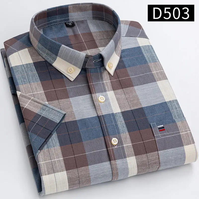 2023 Men's Casual Slim-Fit Short Sleeve Shirt