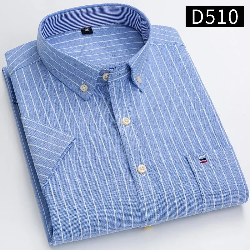 2023 Men's Casual Slim-Fit Short Sleeve Shirt