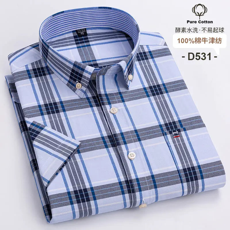 2023 Men's Casual Slim-Fit Short Sleeve Shirt