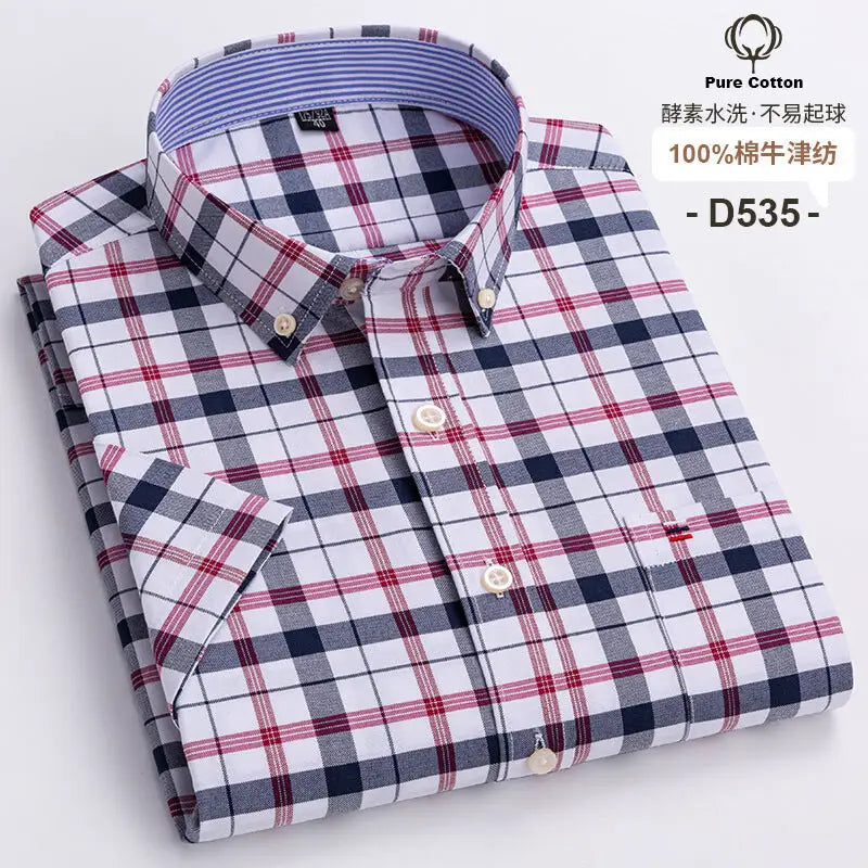 2023 Men's Casual Slim-Fit Short Sleeve Shirt