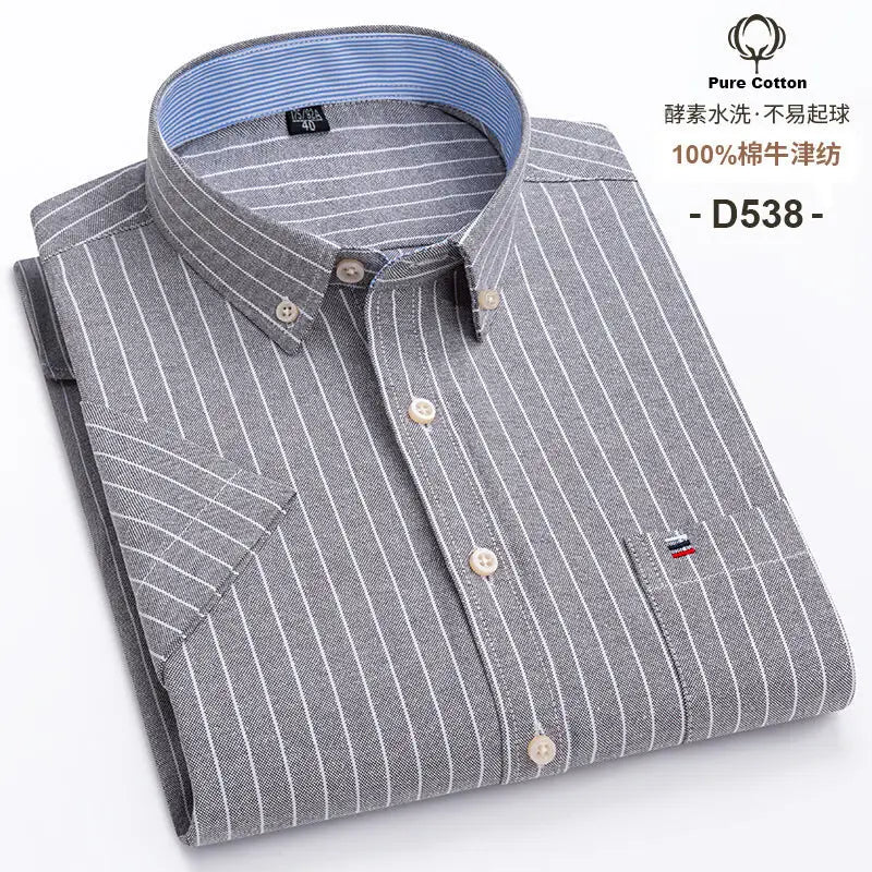 2023 Men's Casual Slim-Fit Short Sleeve Shirt