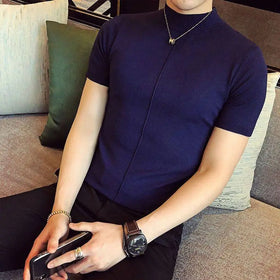 2023 Men's Slim Fit Knit Short Sleeve T-Shirt