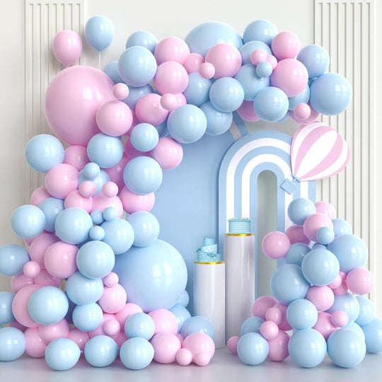 Pink and Blue Balloon Garland Arch Kit 102pcs Pink Blue Latex Balloons Gender Reveal Balloons for Boys Girls Gender Reveal Baby Shower Decorations