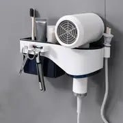 Multifunctional Wall-Mounted Hair Dryer Storage Rack