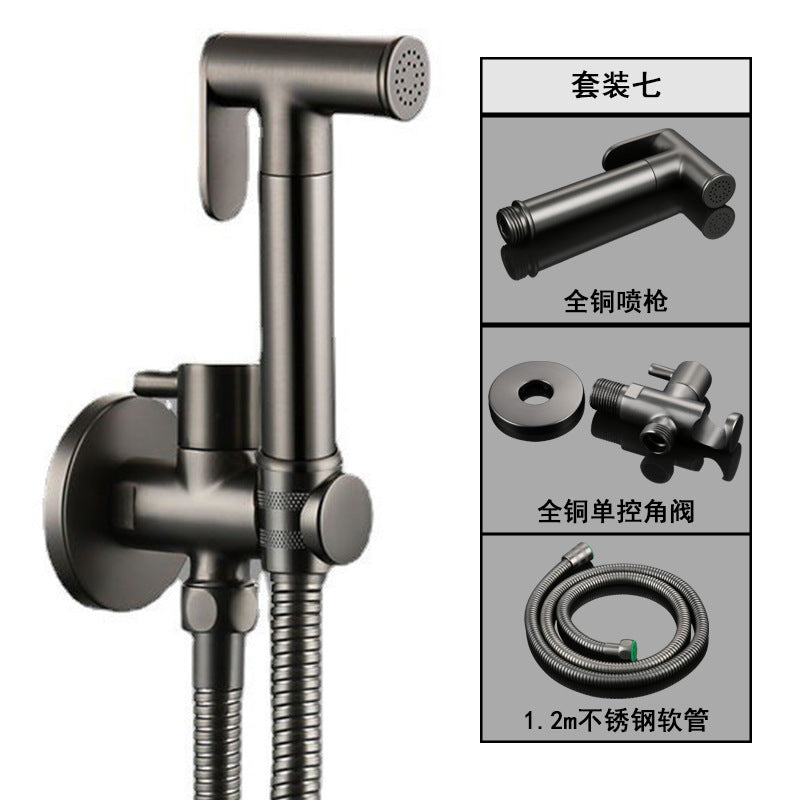 "High-Pressure Copper Toilet Bidet Sprayer Set"