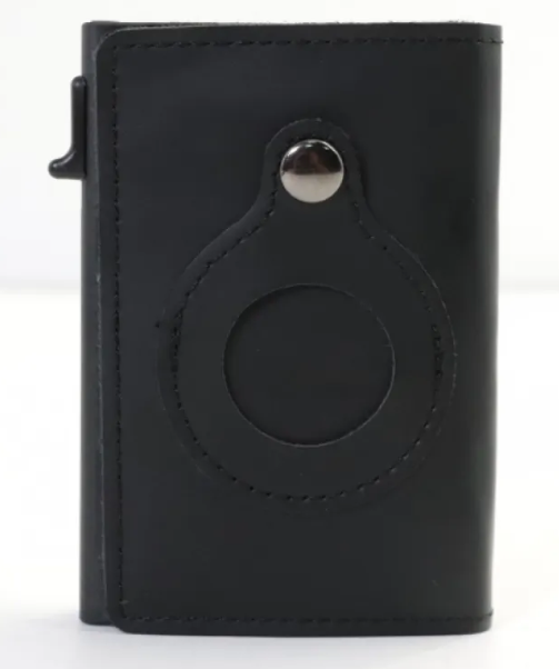 Slim RFID Wallet – Leather Anti-Theft Card Holder for AirTag