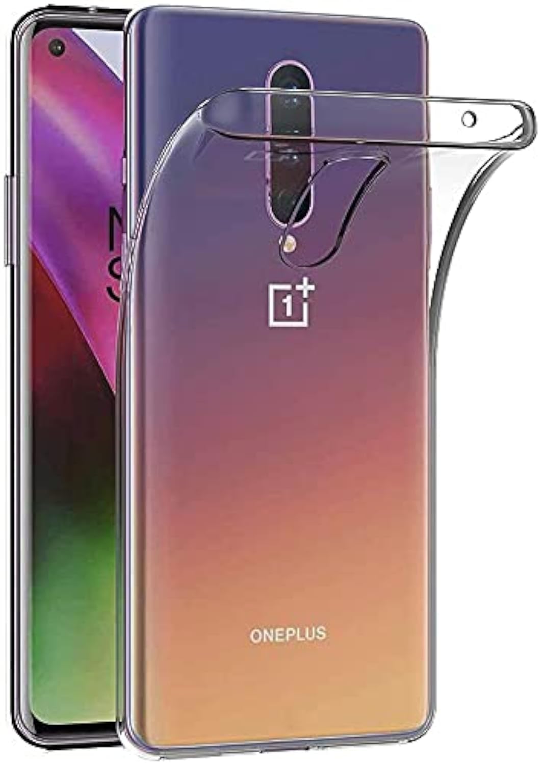 MaiJin Case for OnePlus 8 (6.55 inch) Soft TPU Rubber Gel Bumper Transparent Back Cover