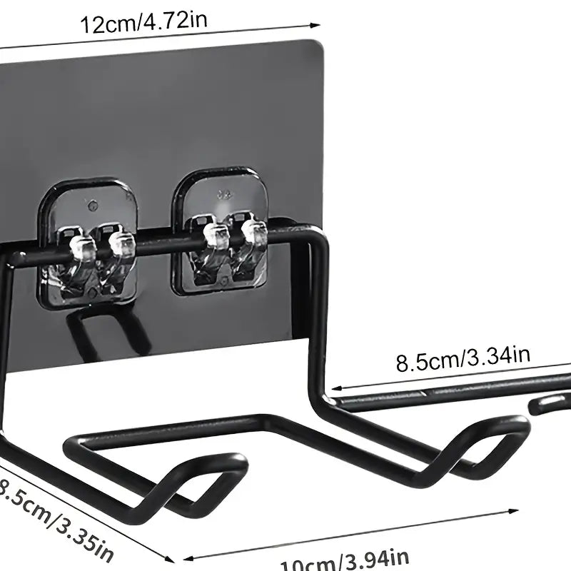 Stainless Steel Wall Mounted Hair Dryer Storage Rack