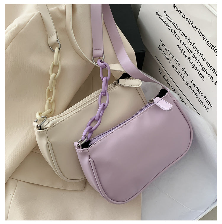 Trendy Women's Shoulder Bag with Chain Strap (Summer)