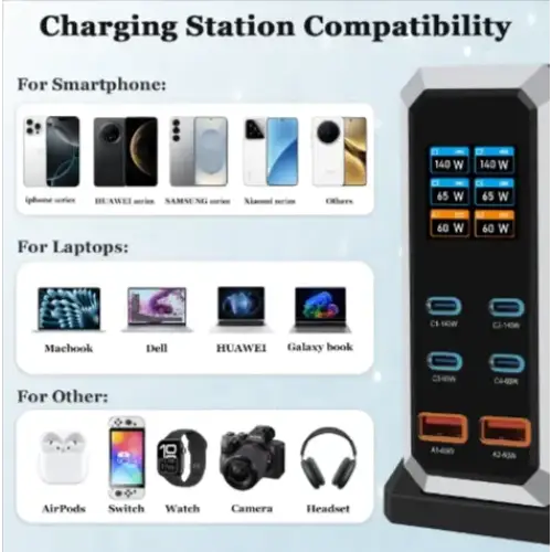 240W Multi-Port USB Fast Charger