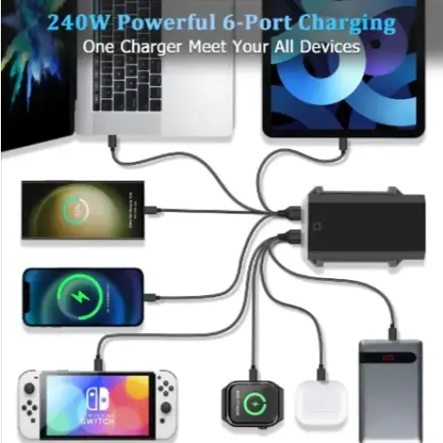 240W Multi-Port USB Fast Charger