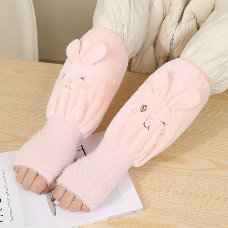 Long Sleeve Insulated Coat with Gloves for Women