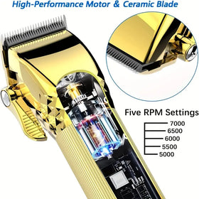 Cordless Hair Clipper and Beard Trimmer, USB Rechargeable