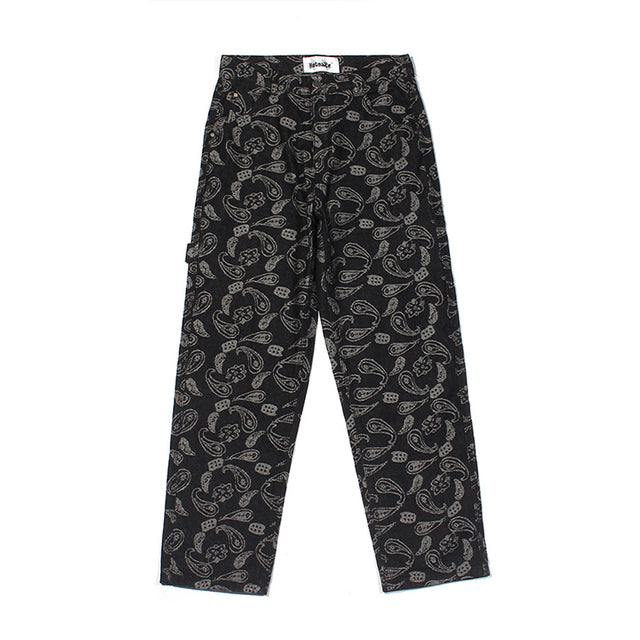 Men's Large Size Embroidered Wide Leg Hip-Hop Jeans