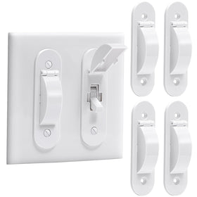 Wall Switch Guard Child Proof Light Switch Cover Guard | Toggle Style | Light Switch Protection | Keep Toggle Switch in On or Off Position | 4 Pack White