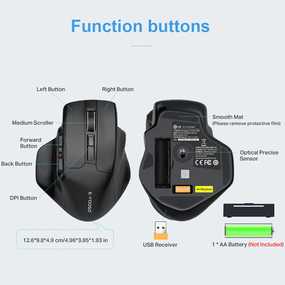 E-Element X-31 Wireless Mouse for Office and Gaming