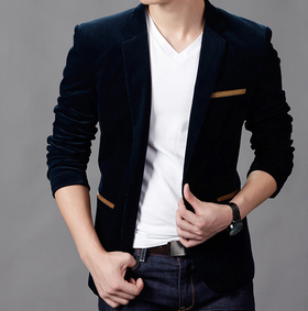 Men's Slim Fit Thick Corduroy Casual Blazer (Fall 2018)