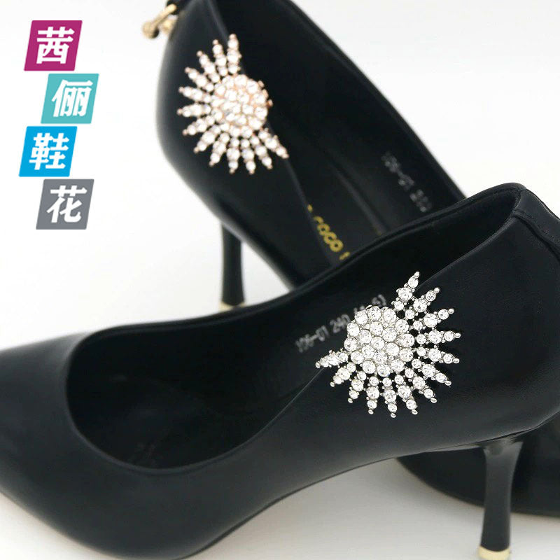 Peacock Tail High Heel Floral Shoe Accessories