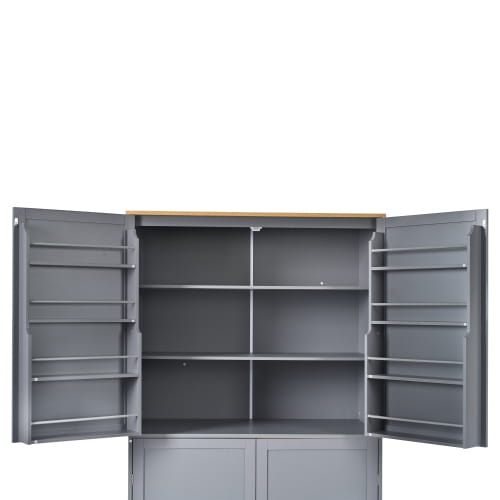 40.2x20x71.3 Inches Tall Freestanding Kitchen Pantry Large Cabinet Storage Cabinet Unavailable Platforms- Welfel