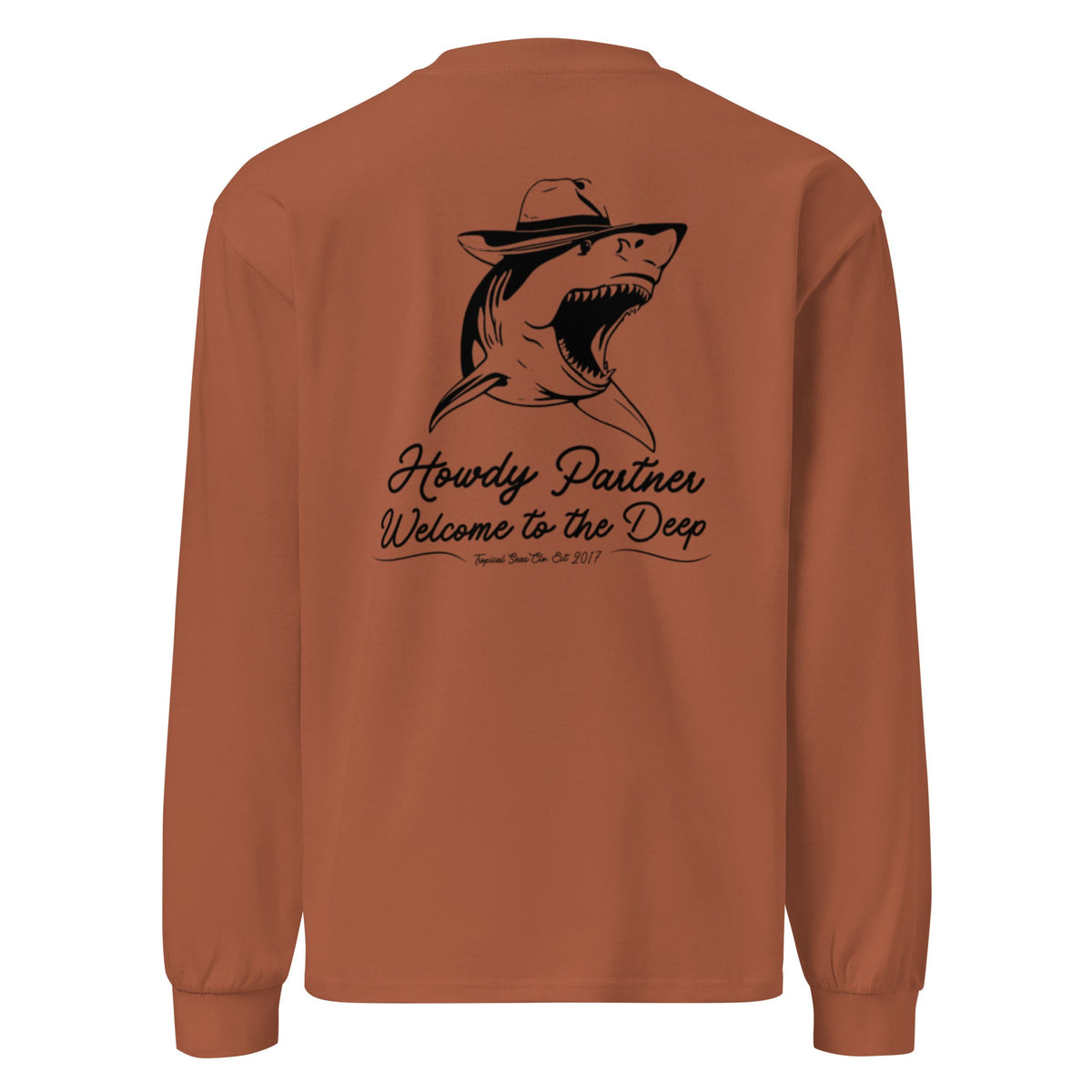 Premium Welcome to the Deep | White Shark|  heavyweight long sleeve shirt