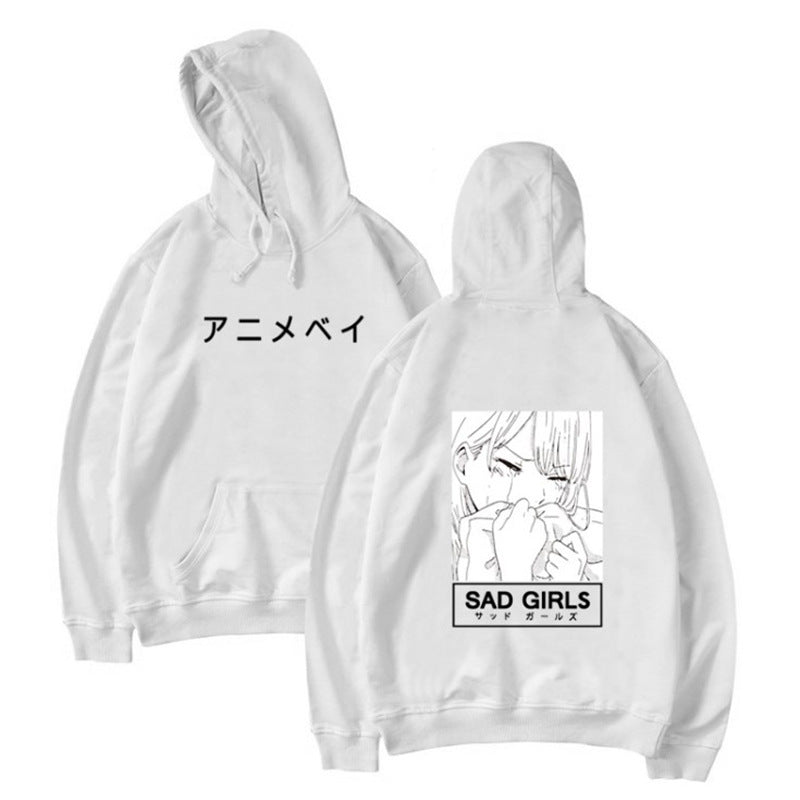 Men's Fleece Hoodie, Casual Cartoon Sweatshirt