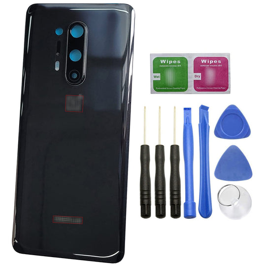 ubrokeifixit for OnePlus 8 Pro Rear Panel Back Glass Door Cover Replacement for OnePlus 8 Pro 5G 6.78"(NOT for OnePlus 8 6.55"NOT for OnePlus 8T 6.55") (1+8 Pro 6.78"/Black/Camera Lens)