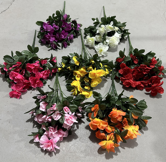 Artificial Azalea Flower for Home Decoration (Single)