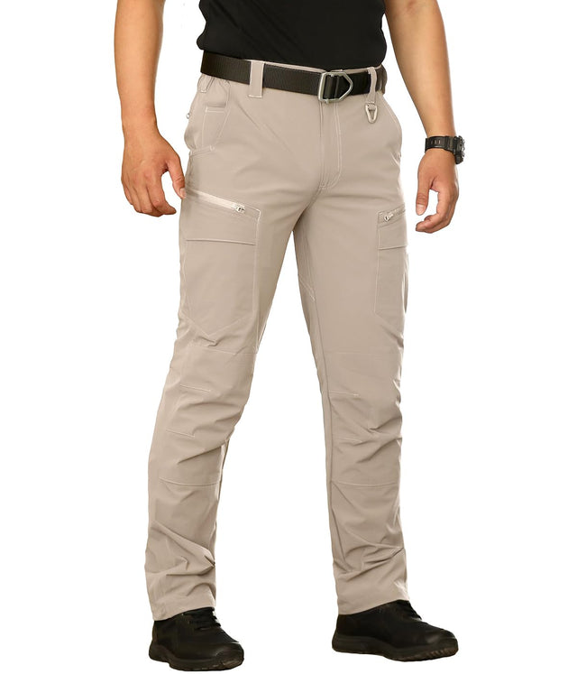 NAVEKULL Mens Lightweight Tactical Pants Quick Dry Work Cargo Pants for Men Hiking Outdoor Pants Stretch Summer Fishing Mountain Military Trousers with Zipper Pockets