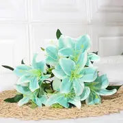 Lifelike Artificial Lily Flower Bouquet for Decoration
