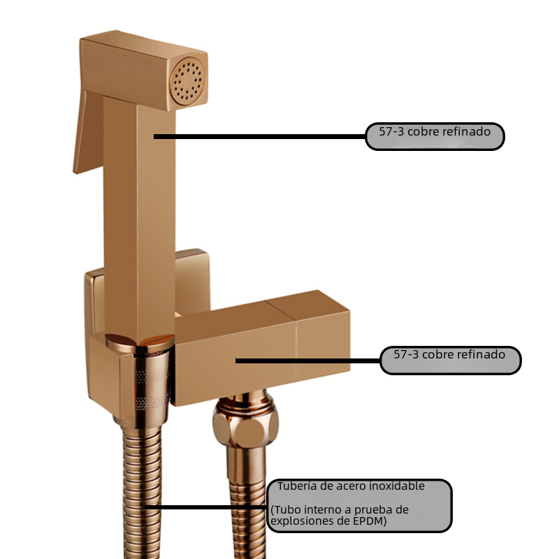 "High-Pressure Copper Toilet Bidet Sprayer Set"
