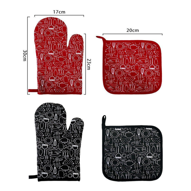 Insulated Oven Gloves for Kitchen Microwave Use