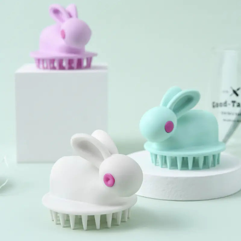 Soft Rubber Shampoo Brush for Kids' Scalp Massage - Joomcy