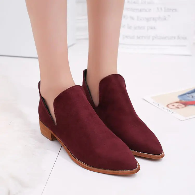Martin Boots, Chunky Heeled Ankle Boots, Pointed Toe Boots