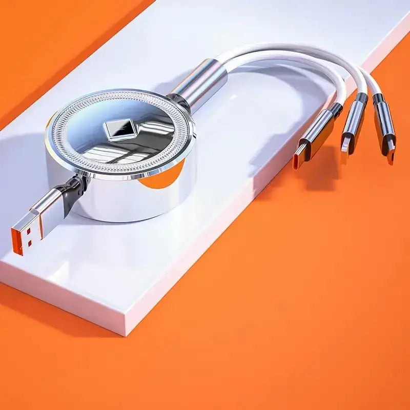 3-in-1 Retractable USB Data Charging Cable