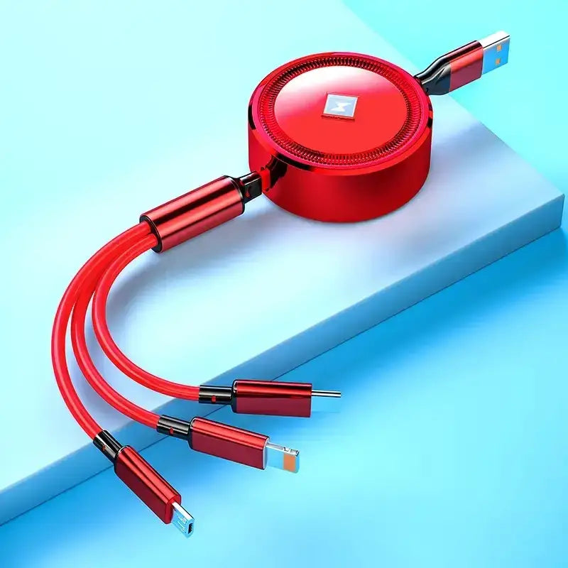 3-in-1 Retractable USB Data Charging Cable