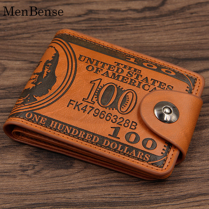 Retro PU Men's Wallet with Money Clip and Coin Purse