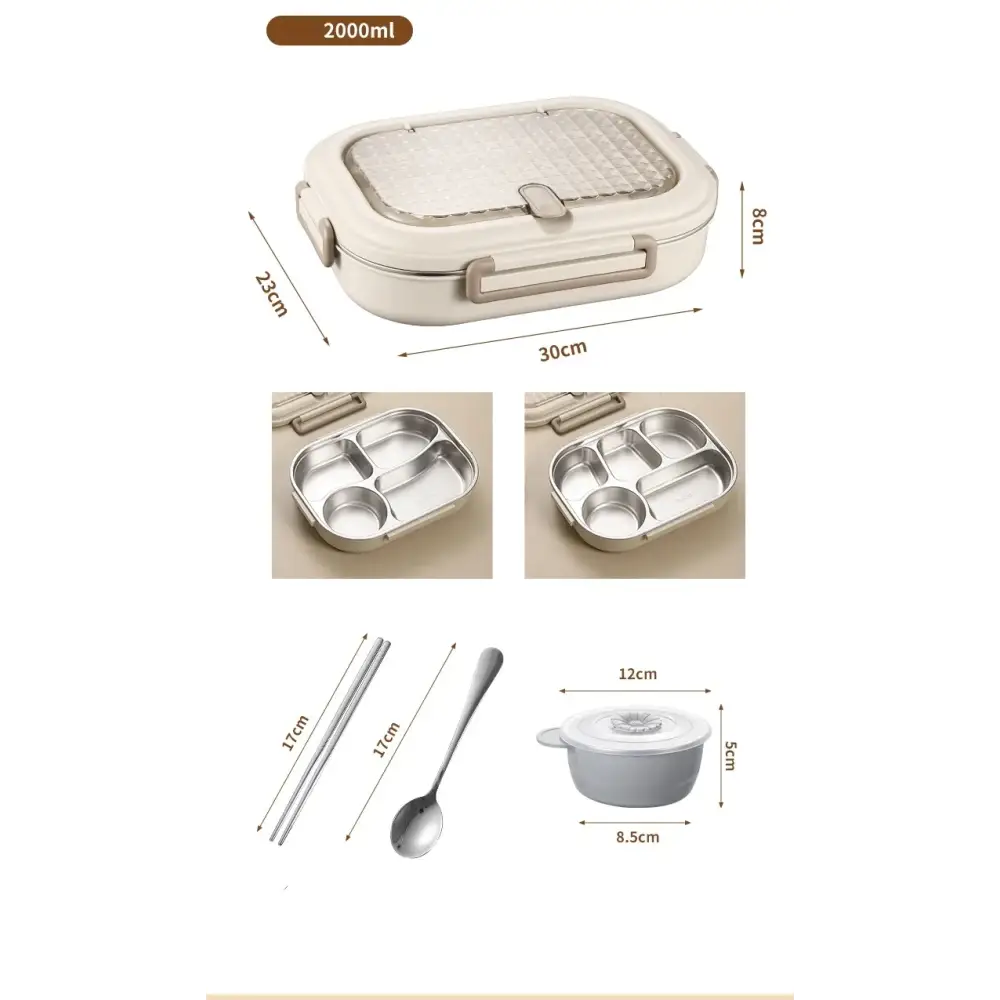 304 Stainless Steel Microwaveable Bento Box