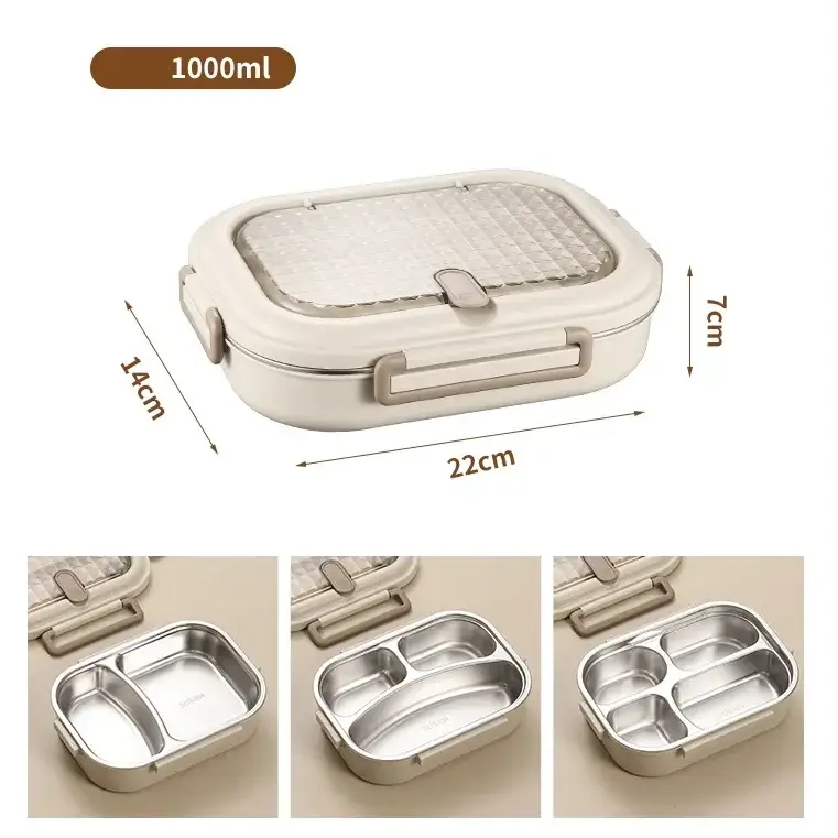 304 Stainless Steel Microwaveable Bento Box