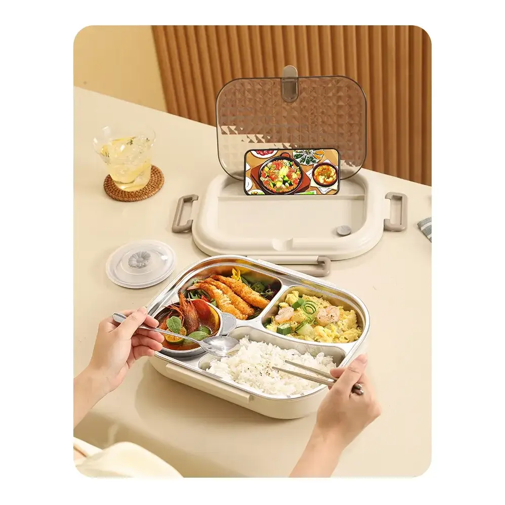 304 Stainless Steel Microwaveable Bento Box