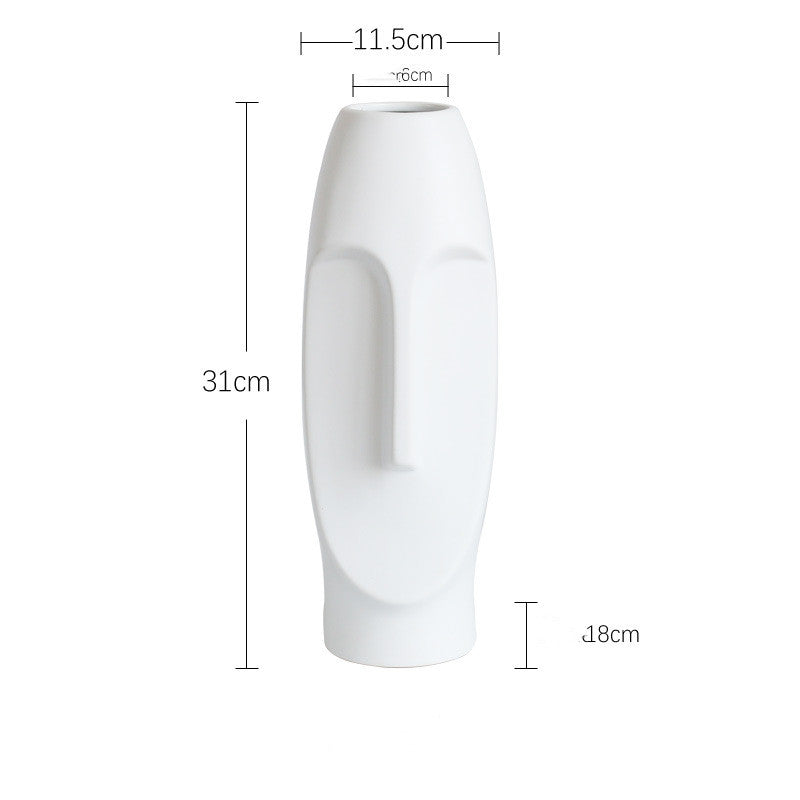 Nordic Ceramic Face Vase for Home Decor and Styling