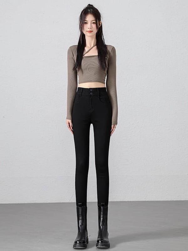 High-Waisted Pencil Pants