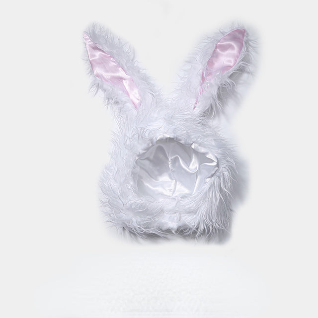 Halloween Plush Bunny Ears Hat for Cute Girls