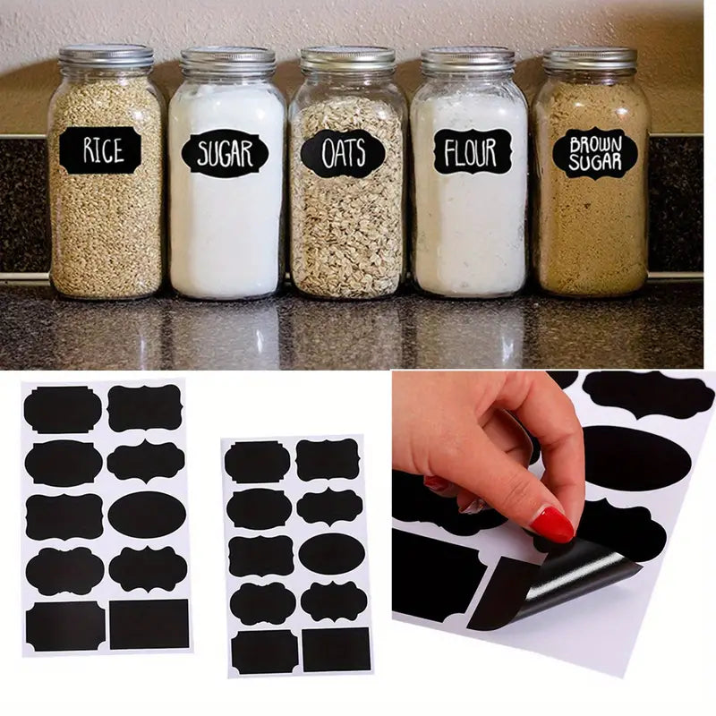 120pcs Erasable Chalkboard Labels with Pen for Jars - Joomcy