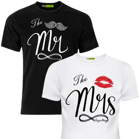Matching Shirts for Couples Funny t-Shirt Set L/XS Black/White