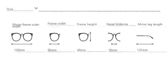 Retro Metal Flat Lens Glasses
