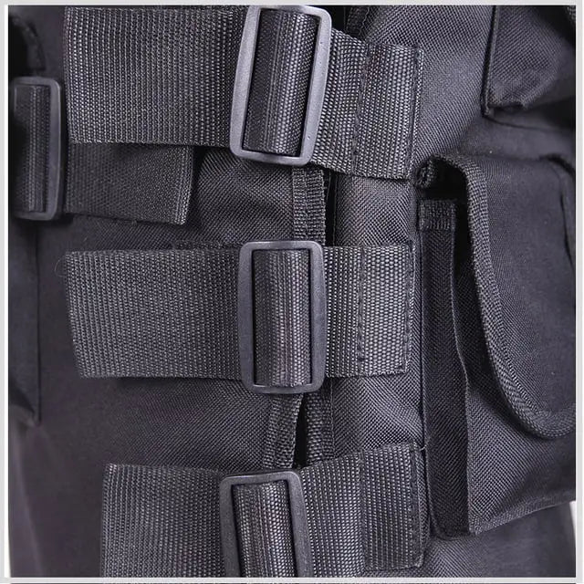 Black Tactical Vest for Men - Military Hunting Gear