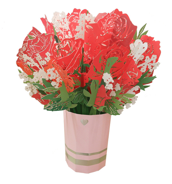 Sweet Devotion Flower Bouquet with 3D Greeting Card (One Piece)